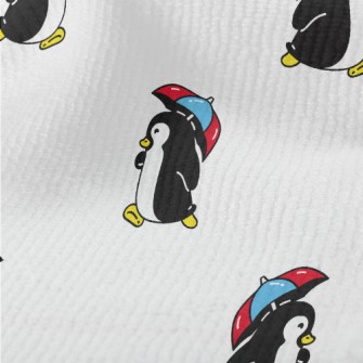Cute Penguin Holding An Umbrel Terry