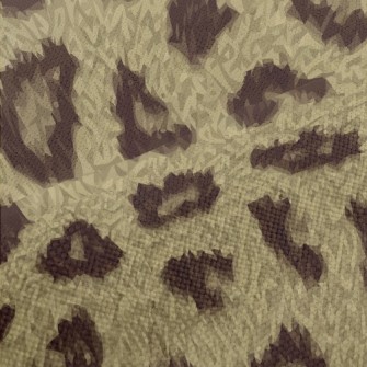 Fine Textured Leopard Print Performance Linen