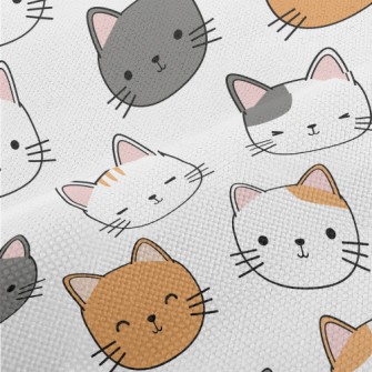 Round And Cute Cat Performance Linen