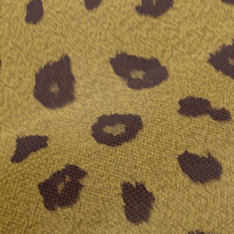 Fine Texture Leopard Print Performance Linen
