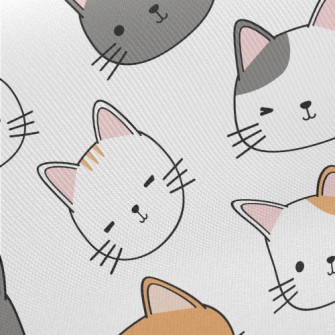 Round And Cute Cat Twill