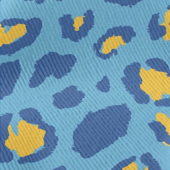 Blue And Yellow Leopard Print Standard Corduroy