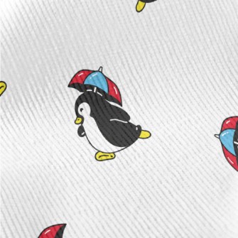Cute Penguin Holding An Umbrel Standard Corduroy