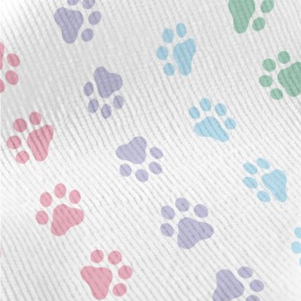 Colorful Dog Paw Prints Standard Corduroy