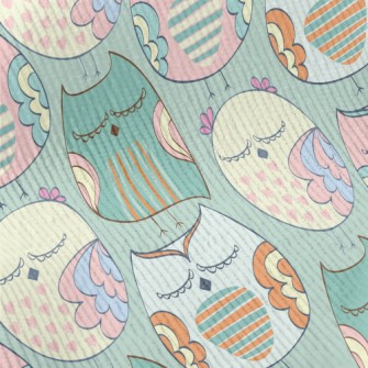 Delicately Colored Owl Standard Corduroy