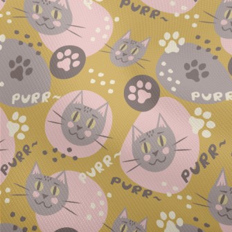 Cartoon Color Block Cat And Ca Dobby