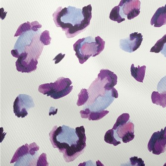 Purple Leopard Print In Waterc Dobby