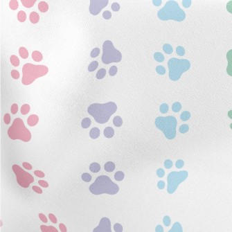 Colorful Dog Paw Prints Stretch Ponte
