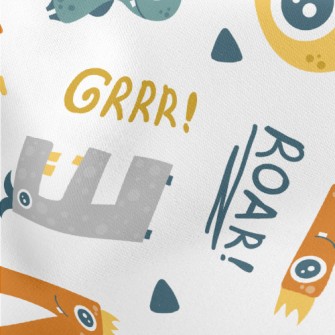 Alien Style English Letters Stretch Ponte