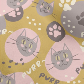 Cartoon Color Block Cat And Ca Micro Fleece