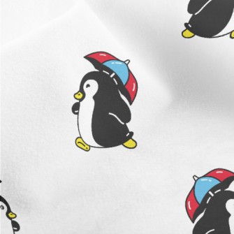 Cute Penguin Holding An Umbrel Micro Fleece