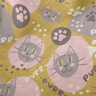 Cartoon Color Block Cat And Ca Minky