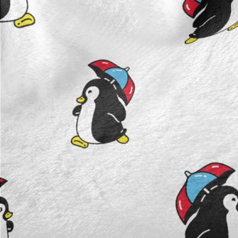 Cute Penguin Holding An Umbrel Minky