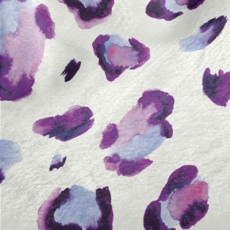 Purple Leopard Print In Waterc Minky