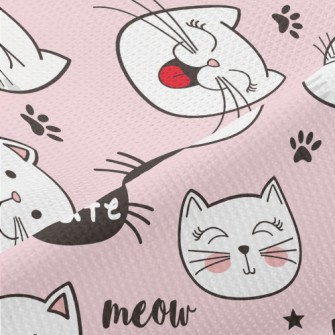Cats With Various Expressions Piqué