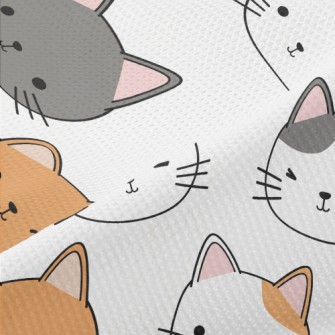 Round And Cute Cat Piqué