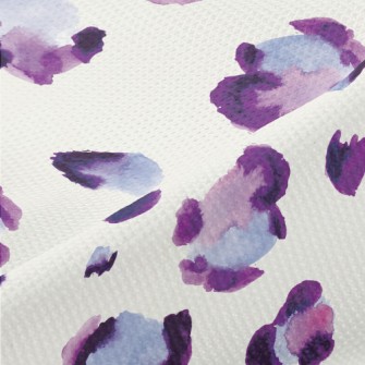 Purple Leopard Print In Waterc Piqué