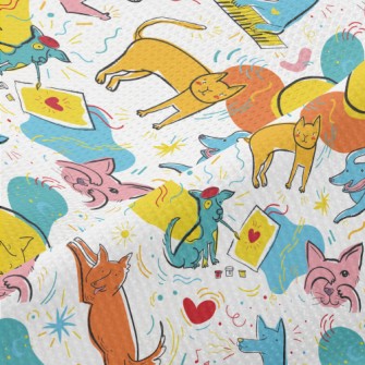 Cats And Dogs In Different Pos Piqué