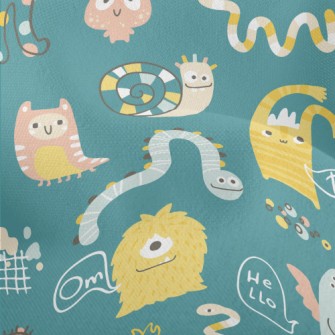Strange And Cute Monsters Lightweight Performance Linen
