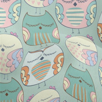 Delicately Colored Owl Lightweight Performance Linen