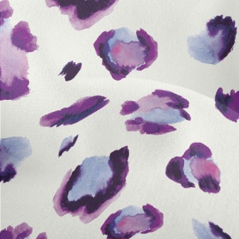 Purple Leopard Print In Waterc Lightweight Performance Linen