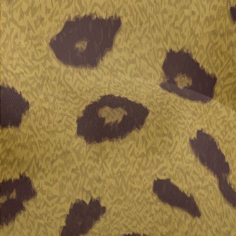 Fine Texture Leopard Print Lightweight Performance Linen
