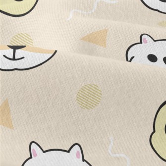 Cute Puppy And Geometric Patte Modern Jersey