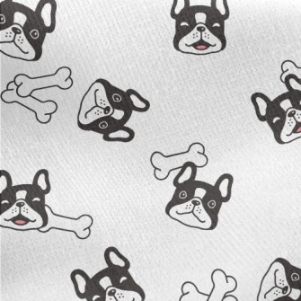 Cute Dog Jersey Backed Fleece