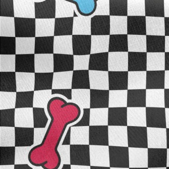 Colored Bones And Black And Wh Jersey Backed Fleece