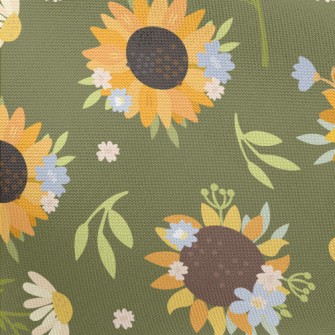 Beautiful Hand Drawn Sunflower Pongee