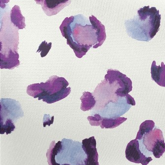 Purple Leopard Print In Waterc Pongee