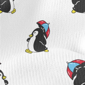 Cute Penguin Holding An Umbrel Stretch Jersey