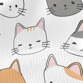 Round And Cute Cat Stretch Jersey
