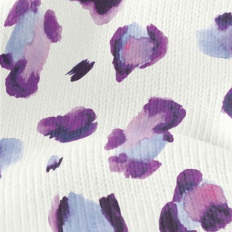 Purple Leopard Print In Waterc Stretch Jersey