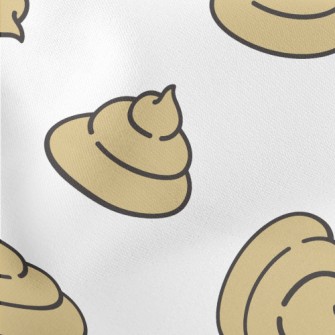 Light Colored Cute Poop Lightweight Cotton Poplin
