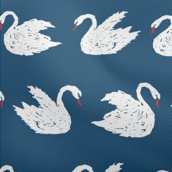 Hand Drawn White Swan Dobby