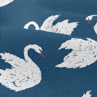Hand Drawn White Swan Modern Jersey
