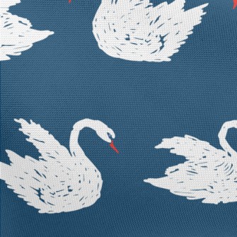 Hand Drawn White Swan Pongee