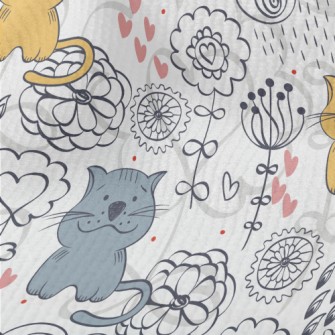 Colorful Hand Drawn Cat Terry