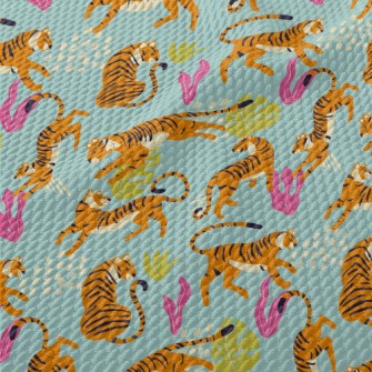Abstract Tropical Tiger Birdseye Piqué