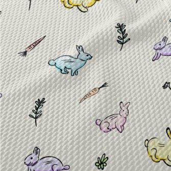Colorful Gentle Rabbit Birdseye Piqué