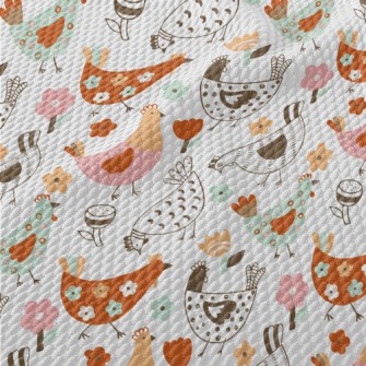 Various Colorful Hens Birdseye Piqué