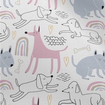 Cute Colorful Puppy Chiffon