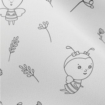 Simple Thin Strip Cartoon Bee Chiffon