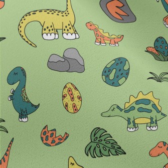 Colorful Cartoon Dinosaur Worl Chiffon