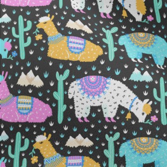 Brightly Colored Alpacas Chiffon