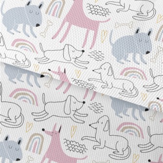 Cute Colorful Puppy Waterproof Oxford