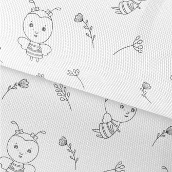 Simple Thin Strip Cartoon Bee Waterproof Oxford