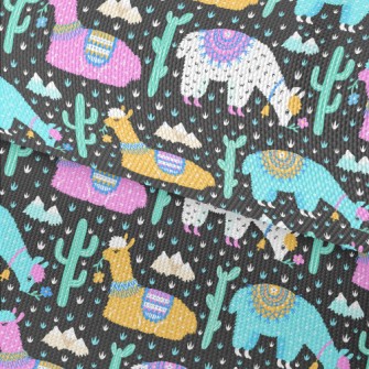 Brightly Colored Alpacas Waterproof Oxford