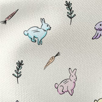 Colorful Gentle Rabbit Waterproof Canvas